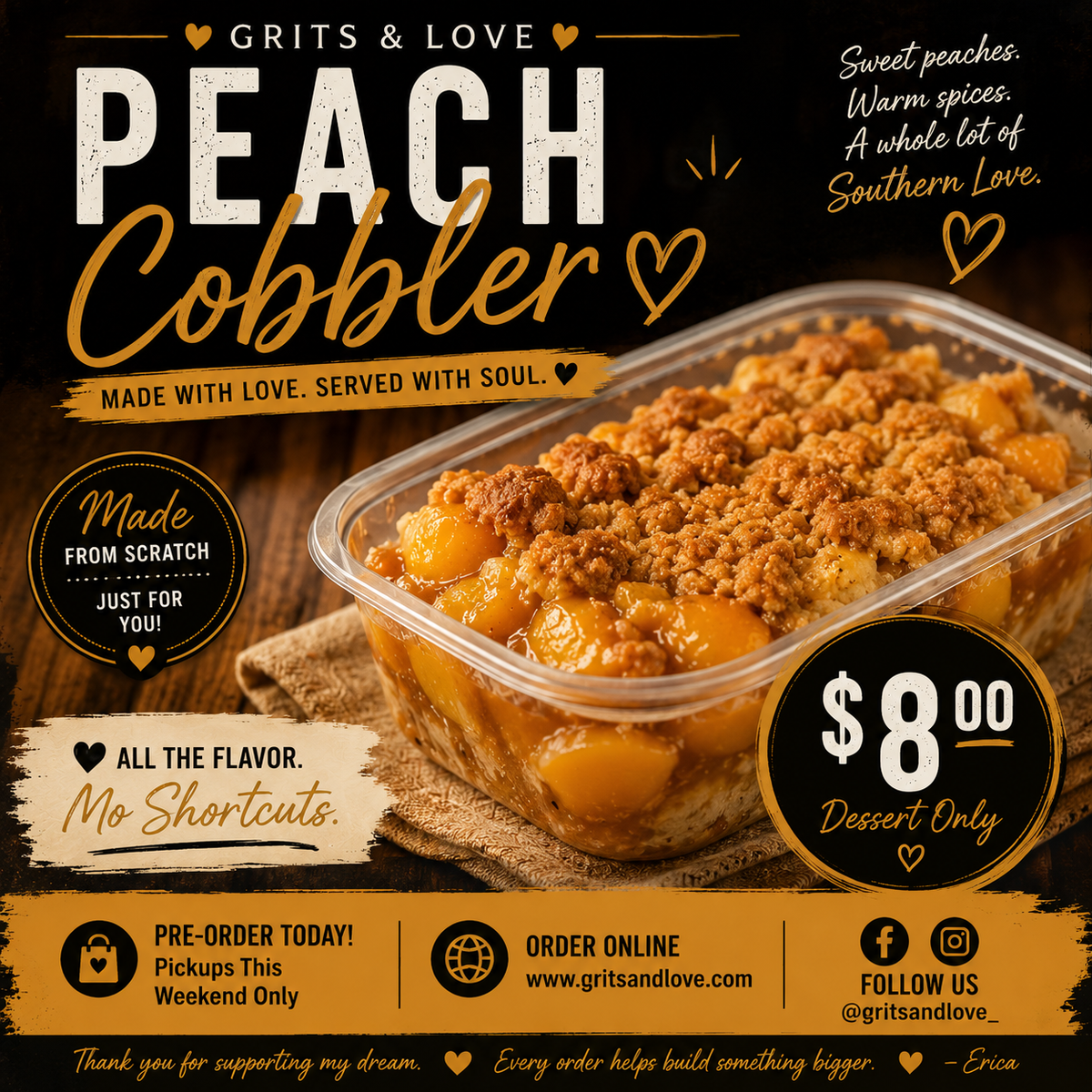 Triple D Peach Cobbler – Grits and Love